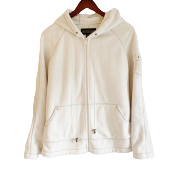Kristen Blake Tops - Kristen Blake Cream Fleece Jacket XL